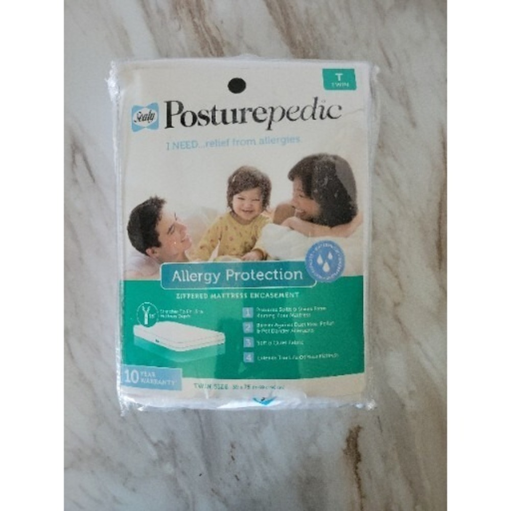 Sealy posturepedic mattress zippered allergy protection Cover twin brand‎ new